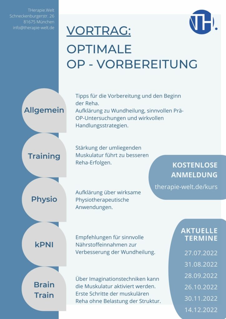 Prehabilitation: Optimale OP- Vorbereitung in München